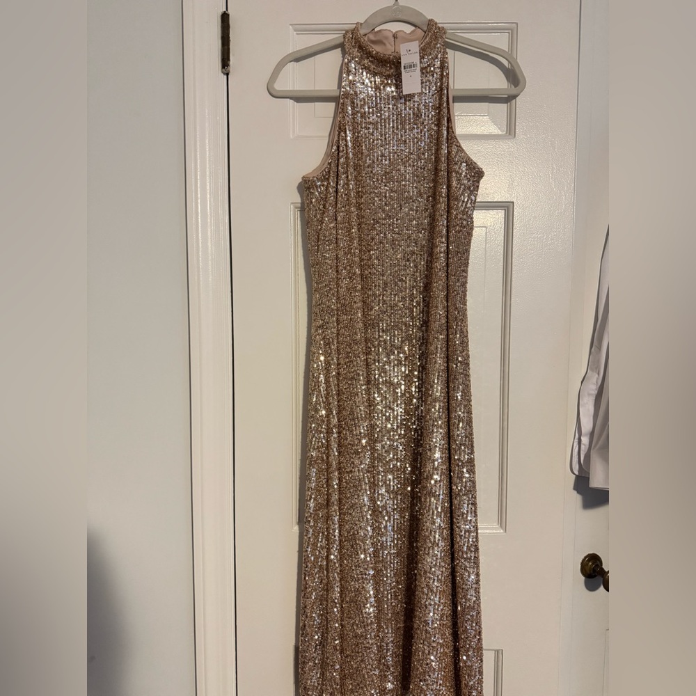 Ann Taylor Gold Sequin Dress